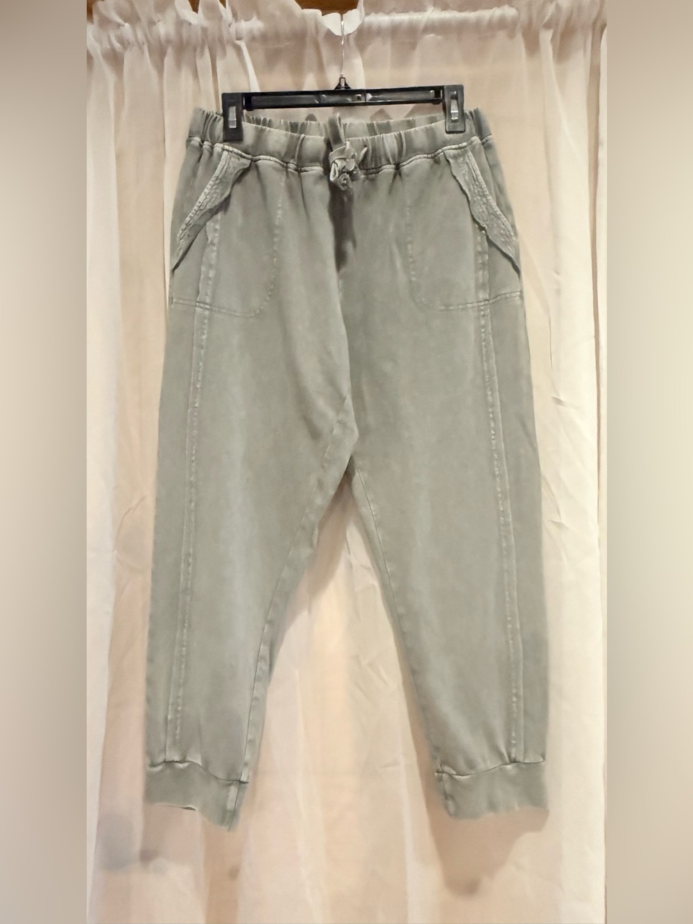 easel Sage Green Drawstring Jogger Pants